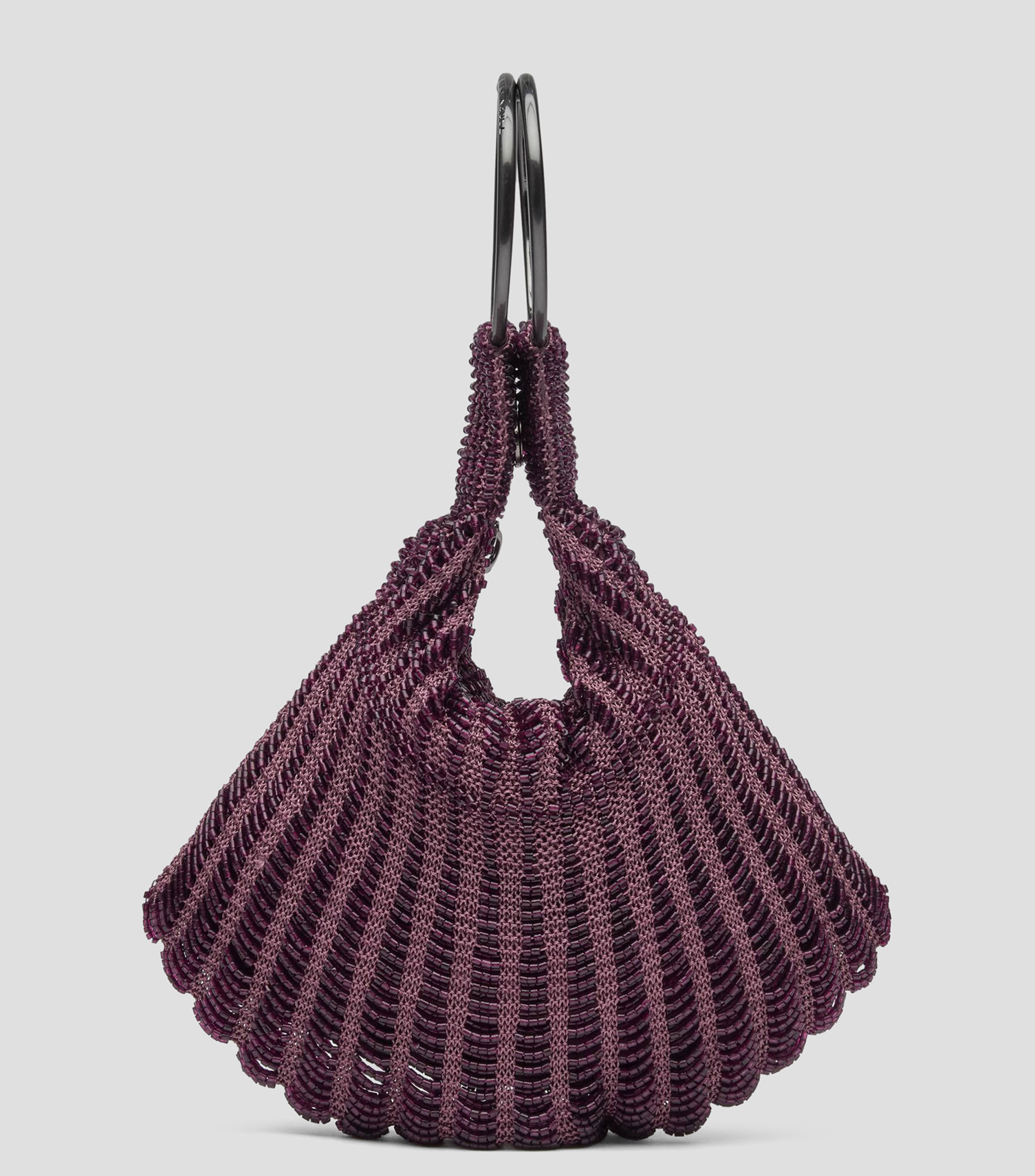 Bolsa shoulder malva con pedrería Mujer